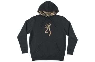 Image of Browning Mens Buckmark Camo Sweatshirt, Black, Extra Large A000061400705