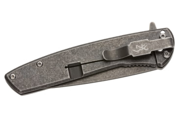 Image of Browning Nine Mile 3in Folding Knife, Drop Point, D2 Tool Steel Blade, Wood Handle, Black, 3220471