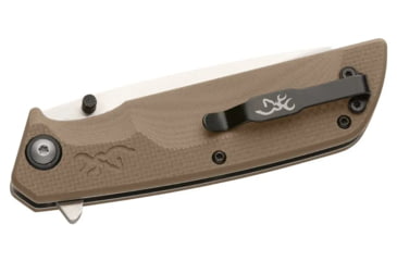 Image of Browning Plateau Folding Knife, 3.25in, D2 High Carbon Steel, Cleaver, G10 Handle, N, 3220469
