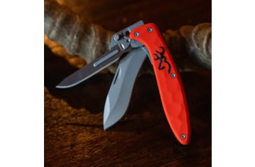 Image of Browning Primal 2 Blade Folding Knife, 2.75in, HRC 50-55/HRC 55-59, Drop Point/Scalpel, Composite Handle, N, 3220462
