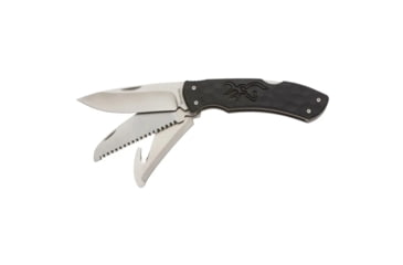 Image of Browning Primal Kodiak Folding Knife, 3.75in, 8Cr13MoV, Drop Point, Polymer/Rubber Handle, Black, 3220430