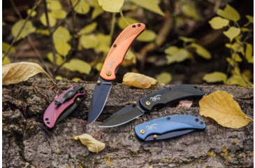 Image of Browning Prism 3 Plum Folding Knife, 2.375in, 7Cr17Mov, Drop Point, Alloy Handle, N, 3220343