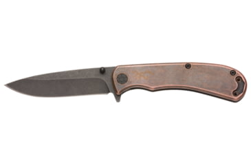 Image of Browning Rivet Folder 3in Knife, Drop Point, D2 Steel Blade, Laminate Handle, Copper, 3220473