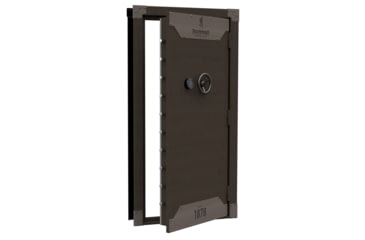 Image of Browning Safes 1878 CLAM Out Swing Vault Door, Metal Glaze, Cast Iron Wheel, Stained Steel, 1601100339