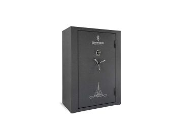Image of Browning Safes Hunter Wide HR37 Gun Safe,60x43x25in,Textured Charcoal,Silver Chrome,Scroll,S and G Mechanical Lock 1601100167