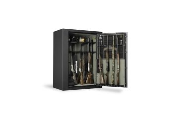 Image of Browning Safes Sporter Extra Wide SP40 Gun Safe,58x44x27in,Hammer Gray,Silver Chrome,Scroll,S and G Mechanical Lock 1601100189
