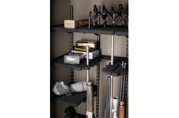Image of Browning Safes Sporter Extra Wide SP40 Gun Safe,58x44x27in,Hammer Gray,Silver Chrome,Scroll,S and G Mechanical Lock 1601100189
