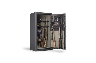 Image of Browning Safes Sporter Standard SP23 Gun Safe,58x30x23in,Hammer Gray,Silver Chrome,Scroll,Securam Electronic Lock 1601100196