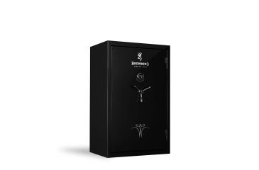 Image of Browning Safes Sporter Wide SP33 Gun Safe,58x36x27in,Gloss Black,Silver Chrome,Scroll,S and G Mechanical Lock 1601100191