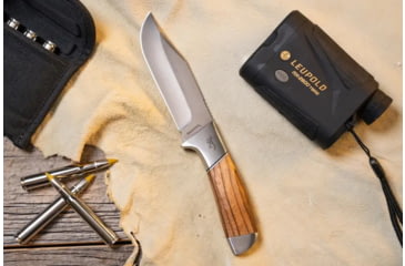Image of Browning Sage Creek Fixed Blade Knife - Box, 4.5in, 9Cr14MoV, Clip Point, Wood Handle, Canvas, 3220537B