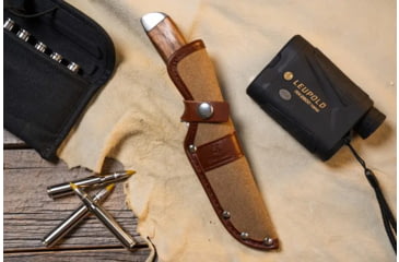 Image of Browning Sage Creek Fixed Blade Knife - Box, 4.5in, 9Cr14MoV, Clip Point, Wood Handle, Canvas, 3220537B