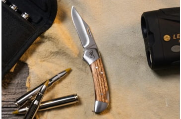 Image of Browning Sage Creek Lockback Folding Knife, 2.5in, 9Cr14MoV, Clip Point, Wood Handle, N, 3220531B