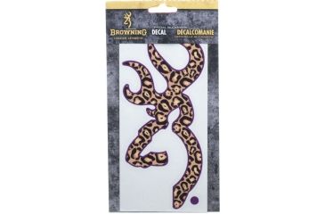 Image of Browning Sahara 6in Animal Print Decal, Leopard/Purple 3922240602