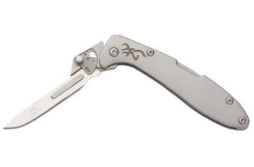 Image of Browning Scalpel Linerlock Folding Knife, 2.75in, Scalpel, Stainless Steel Handle, N, 3220463B