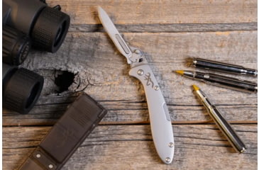 Image of Browning Scalpel Linerlock Folding Knife, 2.75in, Scalpel, Stainless Steel Handle, N, 3220463B