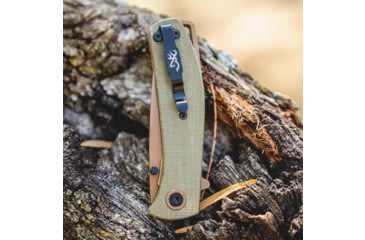 Image of Browning Trailside Folding Knife, 3in, D2 High Carbon Steel, Drop Point, G10 Handle, N, 3220516