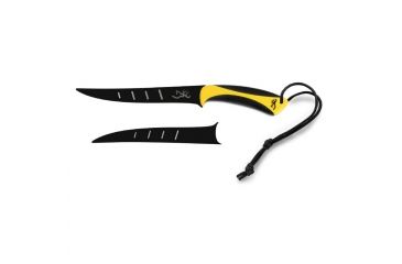 Image of Browning White Water Fillet Knife,7.25in Steel Blade,Gold Polymer/Black Textured Handle 3220100