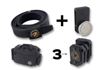 Image of Black Scorpion Outdoor Gear IPSC / USPSA Black Scorpion Grand Master Pistol Magazine Pouch / Belt Combo, Black, Small, CO04-4444-01GMSBK