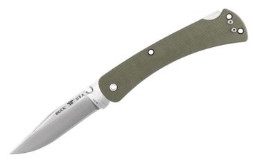 Image of Buck Knives 110 Slim Pro Folding Knife, 3.75in, S30V Vanadium, Olive Drab Green Micarta/G10 Handle 0110ODS4