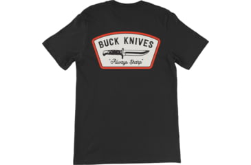 Image of Buck Knives 124 Patch T-Shirts - Men's, Coal, 2XL, Cotton, 13392