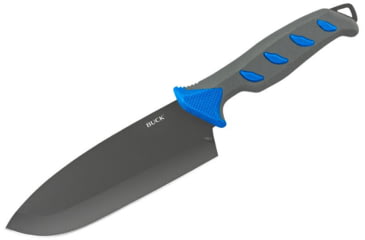 Image of Buck Knives 150 Hookset Fixed Blade Knives, 6.35in, 5Cr15MoV Steel, Straight, Cleaver Shape, Blue/Gray Saltwater, Nylon Handle, 0150BLSB/13281