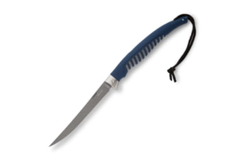 Image of Buck Knives 220 Silver Creek Folding Fillet Knife, 6.5in, 420J2 Stainless Steel, Straight Back Blade, TPE, Blue Handle, 0220BLSB/3201
