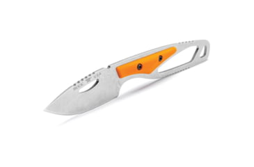 Image of Buck Knives 630 Paklite 2.0 Hide Fixed Blade Knife, 6.75in Overall, 2.75in, Stonewash 420HC Stainless Steel Blade, Drop Point Blade, Orange GFN Handle, Black Polypropylene Belt Sheath, 13499