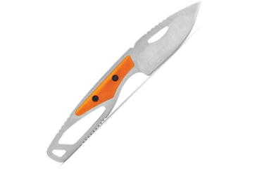 Image of Buck Knives 630 Paklite 2.0 Hide Fixed Blade Knife, 6.75in Overall, 2.75in, Stonewash 420HC Stainless Steel Blade, Drop Point Blade, Orange GFN Handle, Black Polypropylene Belt Sheath, 13499