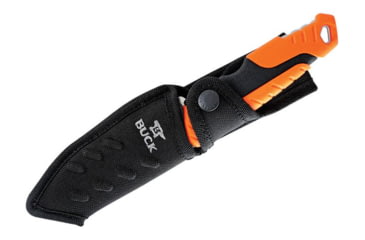 Image of Buck Knives 657 Pursuit Pro Large Knife, 4.5in S35VN Guthook Satin Blade, Versaflex Orange/Black Handle, 0657ORG