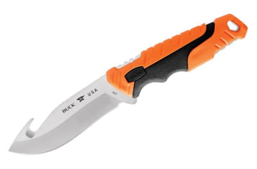 Image of Buck Knives 657 Pursuit Pro Large Knife, 4.5in S35VN Guthook Satin Blade, Versaflex Orange/Black Handle, 0657ORG