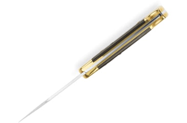 Image of Buck Knives Auto Folding Knife, 3 3/4in 420HC Stainless Steel Blade, Ebony/Brass, 0110BRSA