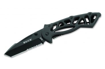 Image of Buck Knives Bones Large Folding Knife, 3 in, 420HC, Tanto, Stainless Steel, Black, 0870BKXB/3595