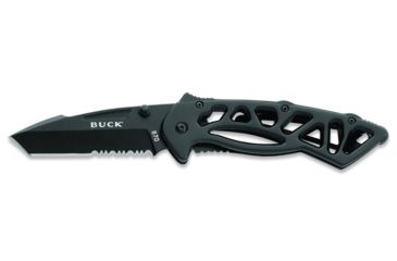 Image of Buck Knives Bones Large Folding Knife, 3 in, 420HC, Tanto, Stainless Steel, Black, 0870BKXB/3595