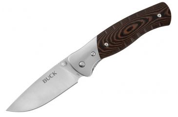 Image of Buck Knives Selkirk Folding Knife, 3.88 in, 420HC Stainless Steel, Drop Point Blade, CNC contoured Micarta, Brown/Black Handle, 0836BRSB/10678