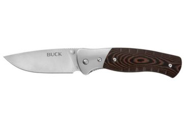 Image of Buck Knives Selkirk Folding Knife, 3.88 in, 420HC Stainless Steel, Drop Point Blade, CNC contoured Micarta, Brown/Black Handle, 0836BRSB/10678