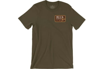 Image of Buck Knives Hammer &amp; Bolt T-Shirts - Men's, Army Green, 2XL, Cotton, 13398
