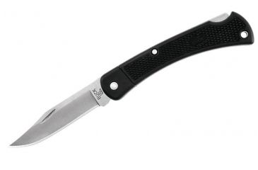 Image of Buck Knives Hunter LT Folding Knife, 3.75in, 420HC Stainless Steel, Clip Point Blade, Nylon, Black Handle, 0110BKSLTB/11553