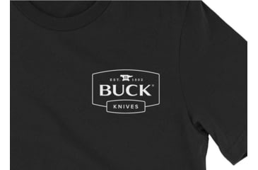 Image of Buck Knives Logo T-Shirts - Men's, Black, Large, Cotton, 13582