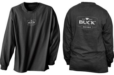Image of Buck Knives Long Sleeve T-Shirt, Black, Large BU7572