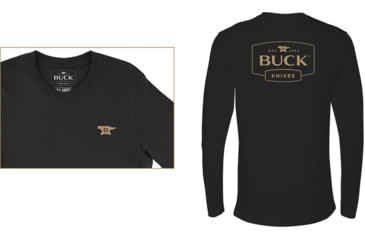 Image of Buck Knives Long Sleeve T-Shirt - Men's, Large, Black, 13208