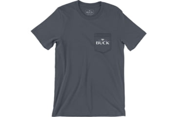 Image of Buck Knives Pocket T-Shirt - Men's, Petrol Blue, Large, Cotton, 13354