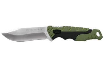Image of Buck Knives Pursuit Fixed Blade Knife, Green/Black Handle, Large 0656GRS