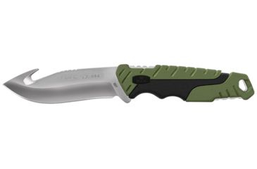 Image of Buck Knives Pursuit Guthook Fixed Blade Knife, Green/Black Handle, Large 0657GRG