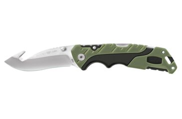 Image of Buck Knives Pursuit Guthook Folding Knife, Green/Black Handle, Large 0660GRG