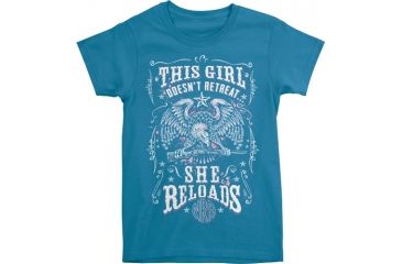 Image of Buck Wear T-shirt Ladies Nra ''girl Doesn't'' Turquoise 2xl