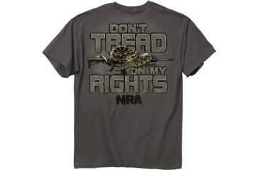 Image of Buck Wear T-shirt Nra ''don't Tread'' Charcoal S-sleeve Med