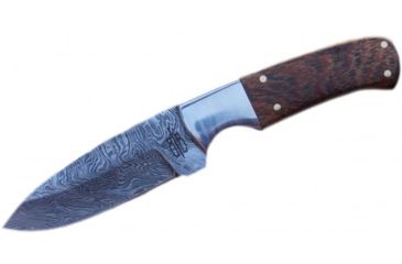 Image of BucknBear Small Hunter with Walhut Wood Handle, Silver, Wood, BNB134635