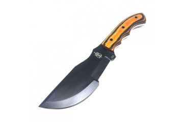 Image of BucknBear Tactical Bushcraft Tracker with Maple Burl Handle, Black/ Orange, BNB2322BBT