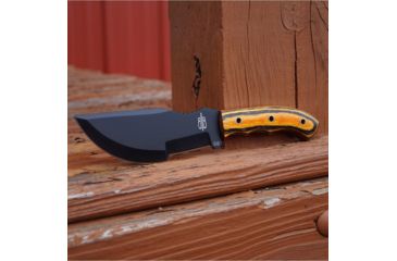 Image of BucknBear Tactical Bushcraft Tracker with Maple Burl Handle, Black/ Orange, BNB2322BBT