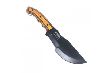 Image of BucknBear Tactical Bushcraft Tracker with Maple Burl Handle, Black/ Orange, BNB2322BBT
